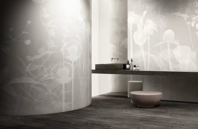 Blanche, Variant 1, Glamora Bathroom Wallpaper