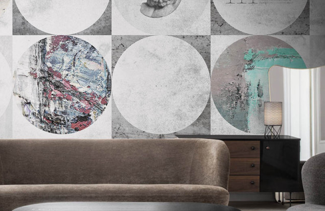 Contemporary Photo Wallpaper Lorem Ipsum, Idea Murale