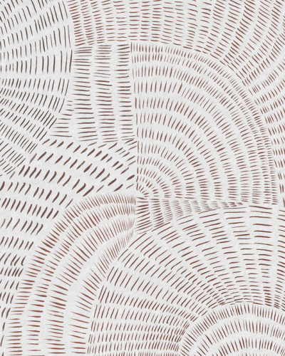 Fototapet abstract cu linii maro pe fundal alb
