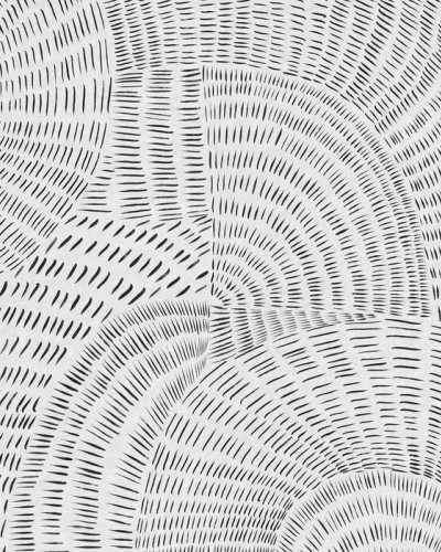 Fototapet abstract alb-negru cu linii