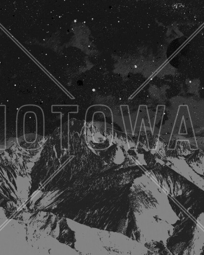 Mountain Nightscape - BW, Photowall