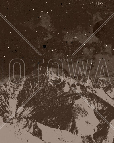 Mountain Nightscape - Brown, Photowall