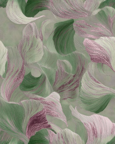 Rhythmic Curves, Large, Forest Green, Photowall