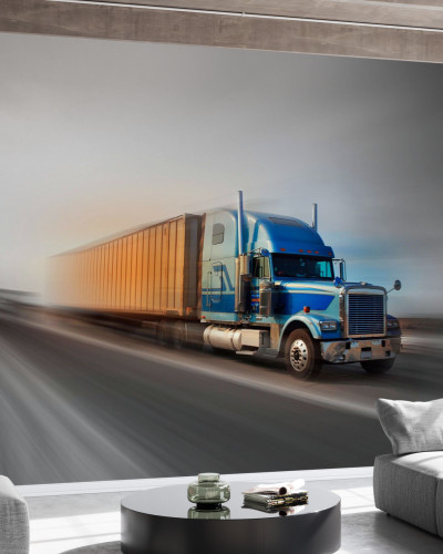 Tapet  Speeding Truck, Grey