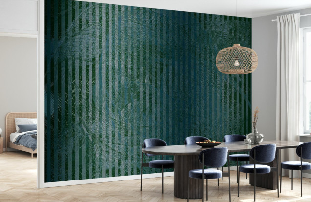 Specular Reflection Wallpaper, Green Grey, Photowall