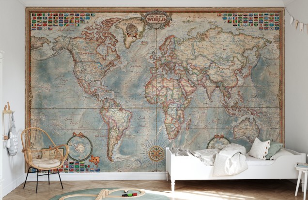 Executive Map Photo Wallpaper, Photowall