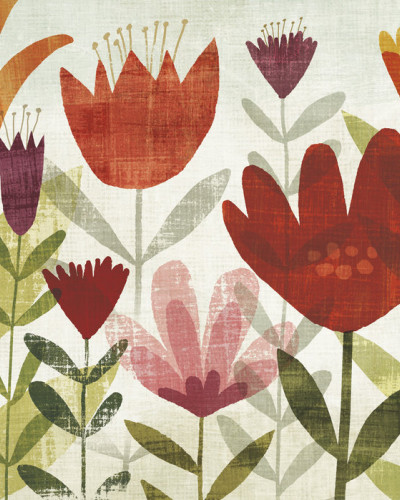 Tapet Modern Garden cu flori abstracte