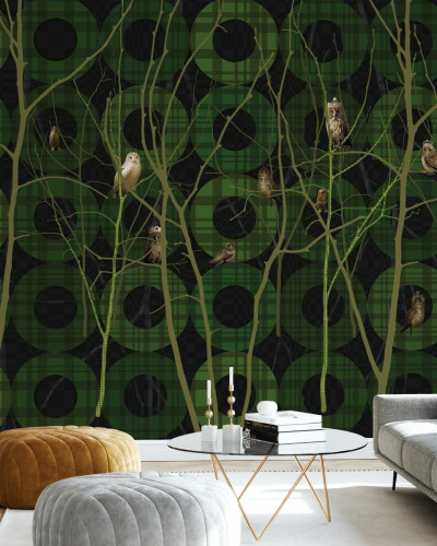Fototapet Photowall PHW-E21769. Conține culorile: Verde, Verde Ferigă, Alb, Alb Trafic, Verde, Verde Stuf