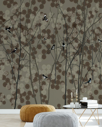 Fototapet Photowall PHW-E21771. Conține culorile: Gri, Gri Șoarece-Perlă, Verde, Verde Monoton, Gri, Gri Pietricică, Albastru, Albastru Safir