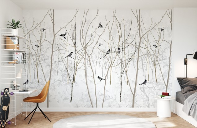 Pattern Magpie Wallpaper, Photowall