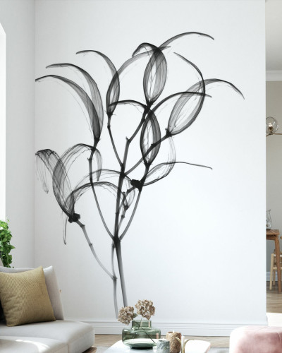 Tapet cu model minimalist Seapods Oleander Bush, care prezintă o plantă de oleandru în stil grafic, potrivit pentru a decora livingul, dormitorul sau bucătăria.