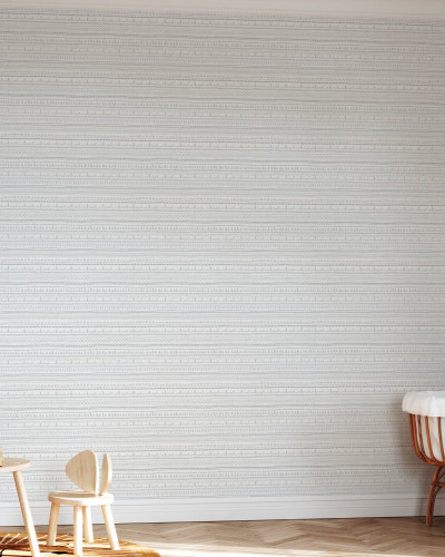 Tapet cu design Nordic Folk Ash - culori neutre, model fin