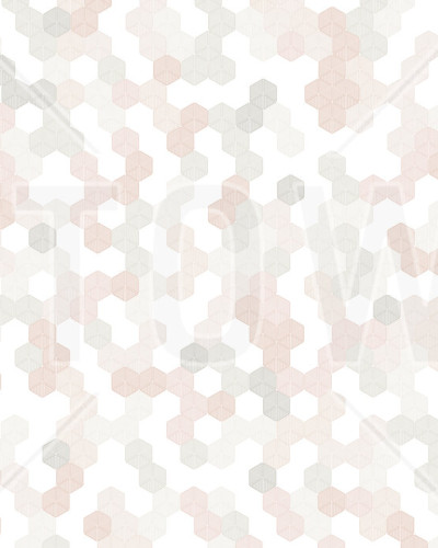 Wallpaper cu hexagonuri roz