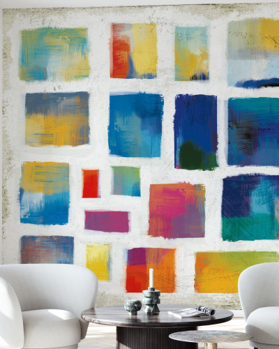 Tapet Vibrations Square cu design abstract, modern si minimalist.