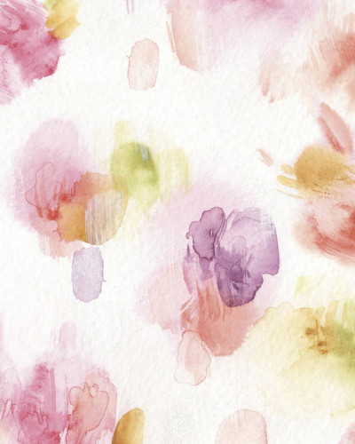 Tapet Watercolor Petals, cu design minimalist inspirat de pictura in acuarelă