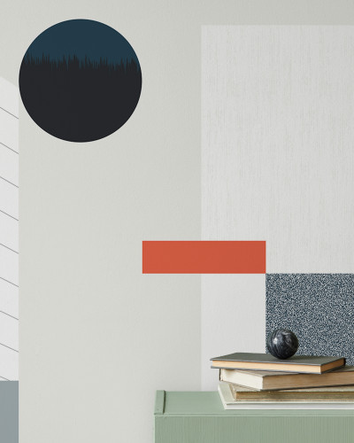 Wallpaper cu forme geometrice abstracte si culori neutre