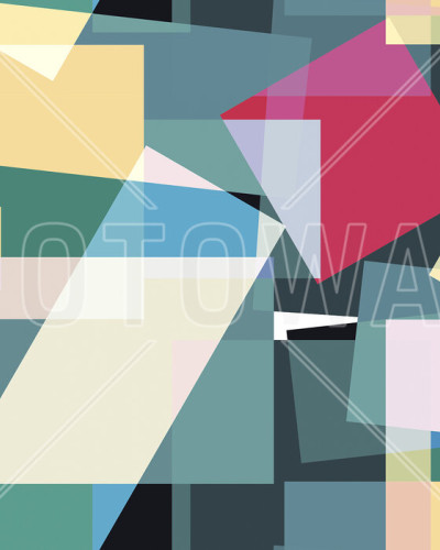 Tapet abstract geometric, culori vibrante, albastru, galben, roz, rosu.