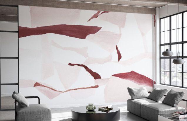 Fractal Burgundy and Pink Photowall