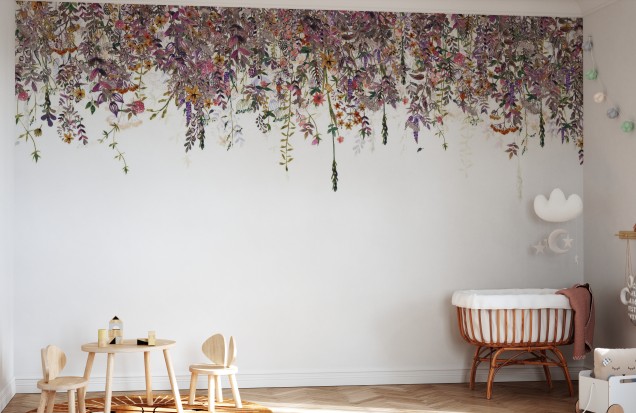 Flowers Fade Pink Photo Wallpaper, Photowall