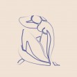 Lady Knelt Blue, Photowall