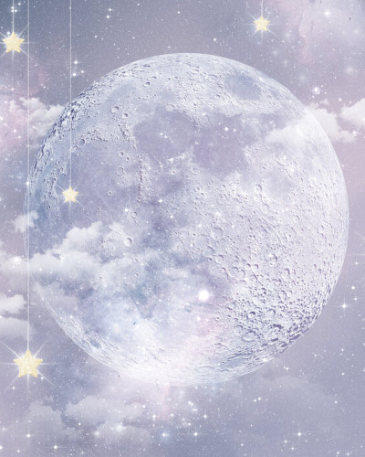 Tapet Moon with Stars