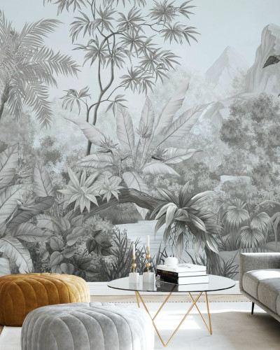 Tapet cu design tropical - 