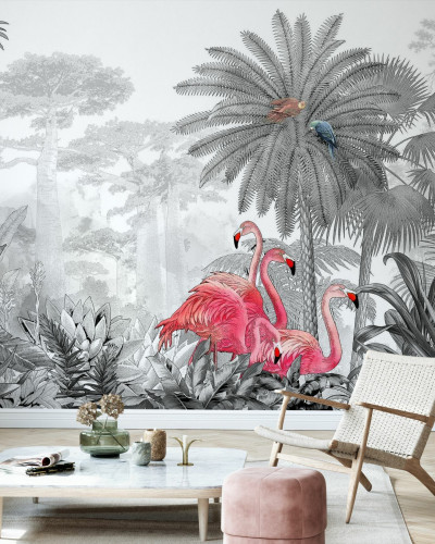Fototapet Tropical cu Flamingo