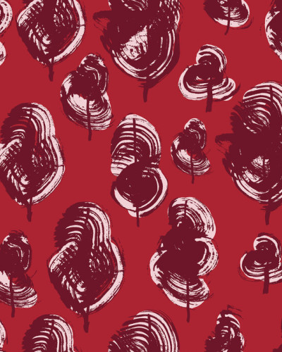 Tapet Leaves, Red Poppy, Photowall, cu un design modern de frunze de mac roșu, pentru a adăuga un strop de culoare și eleganță casei tale.