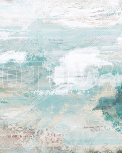 Sea and Sky Extract fototapet abstract cu nuanțe de albastru și gri.