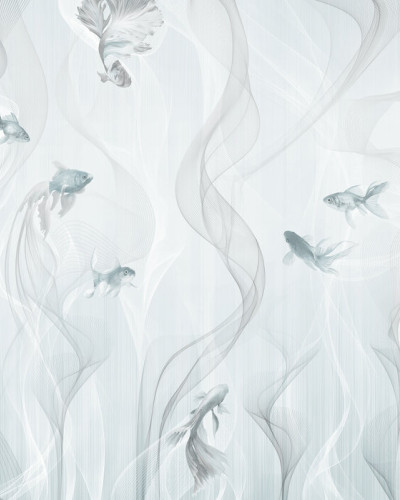 Fantailes, Ash Blue, Photowall
