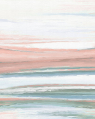 Wallpaper abstract cu nuante pastelate de roz si albastru, pentru o atmosfera relaxanta.