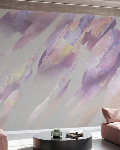 Wallpaper abstract Dream Flash, Pearl, Photowall cu culori pastelate delicate, perfect pentru a crea o atmosferă relaxantă și armonioasă.
