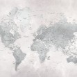 World Map, Ash-Green, Photowall