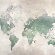 World Map, Emerald, Photowall