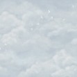 Tender Clouds with White Swallows, Soft Blue, Photowall