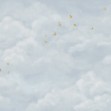 Tender Clouds with Yellow Swallows, Soft Blue, Photowall