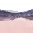 Watercolor Landscape IV, Pink and Blue, Photowall