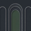 Arch Adornment, Blue Green, Photowall