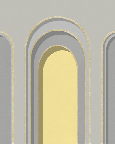 Arch Adornment, Gray Yellow, Photowall