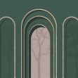 Arch Adornment with Trees, Green, Photowall
