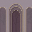 Arch Adornment with Trees, Violet, Photowall