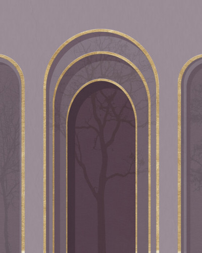 Arch Adornment with Trees, Violet, Photowall