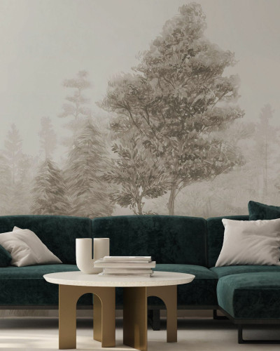 Bohemian Forest Sepia wallpaper