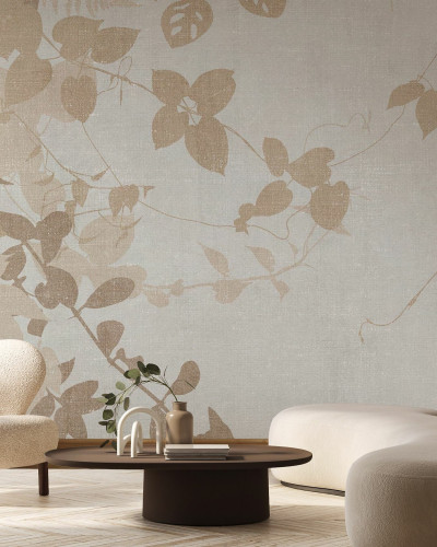 Fototapet cu iederă maro pentru un design interior elegant