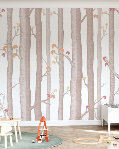 Tapet cu copaci, Trees and Trees II, tapet modern pentru dormitor