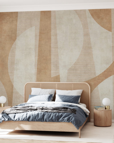 Tapet cu design abstract în nuanțe de ruginiu, Ipanema Beach, Rust