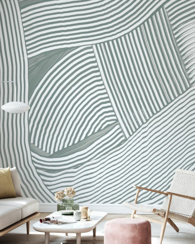 Tapet cu design abstract in nuante de gri, Weaving II