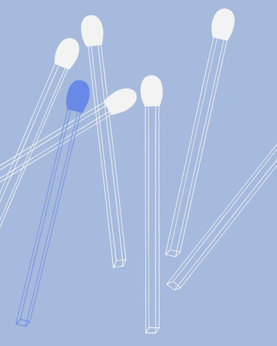 Wallpaper Matching Lines, Chirpy Blue cu linii geometrice minimaliste pe un fundal albastru deschis