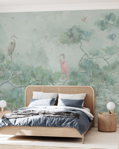 Up in the trees - Green, Photowall