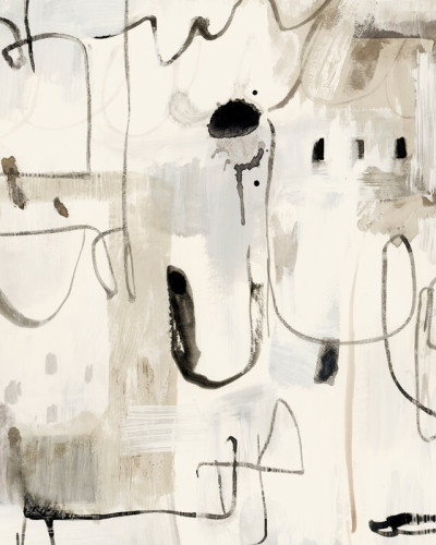 Tapet abstract, design modern în nuanțe neutre